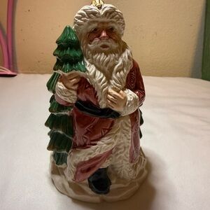 Fritz & Floyd vintage 1990 Santa and Tree Small Sugar Bowl with Lid